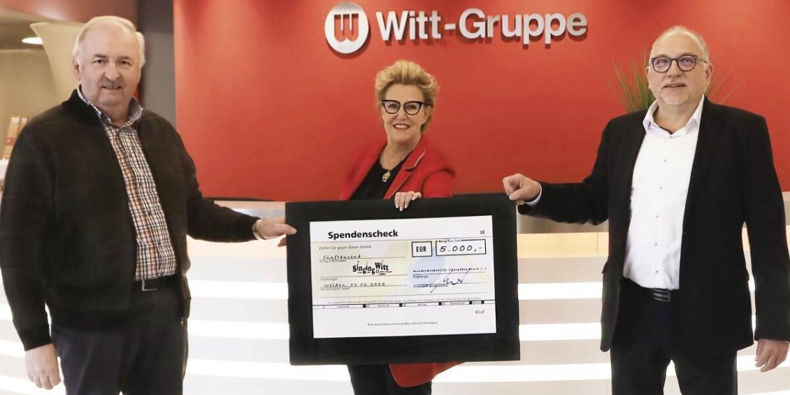 Witt-Gruppe spendet an Kinderkrebshilfe